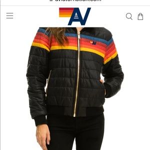 Aviator Nation Women’s 5 Stripe Jacket - Black size Medium